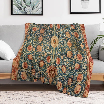 Holland Park William Morris Carpet Print Throw Blanket