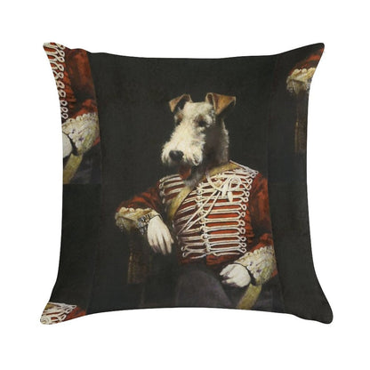 Victorian Fox Terrier In Uniform Soft Skin-Friendly Throw Pillow