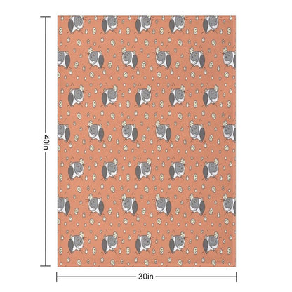 Guinea Pig Pattern, Popcorning Throw Blanket