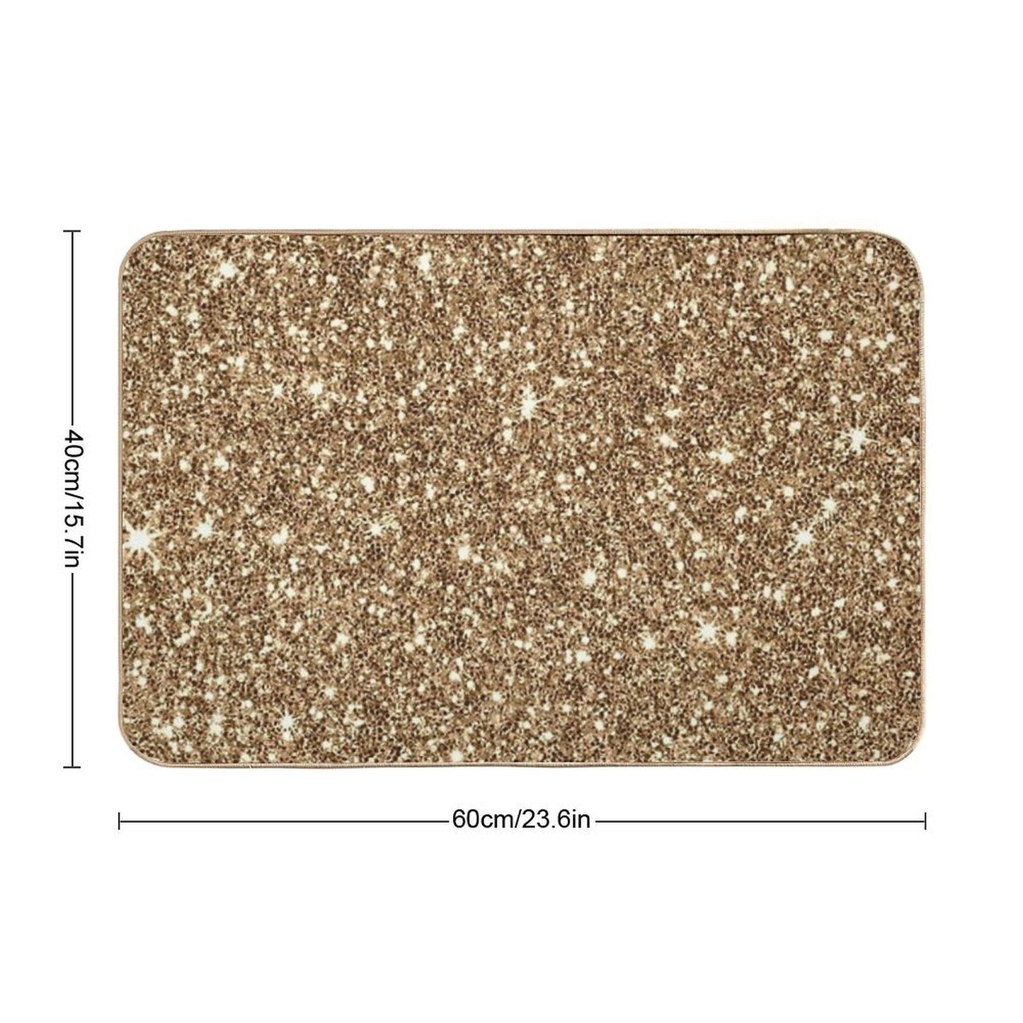New Sparkling Glitter Print H Bath Mat