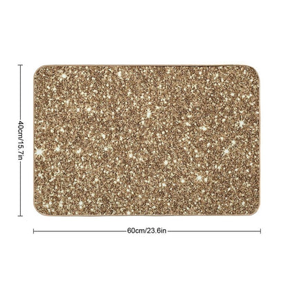 New Sparkling Glitter Print H Bath Mat
