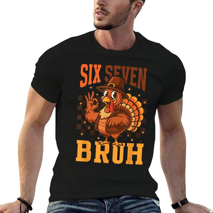 Funny Six Seven Meme Turkey Kids Bruh 67  Wrinkle-resistant T-Shirt