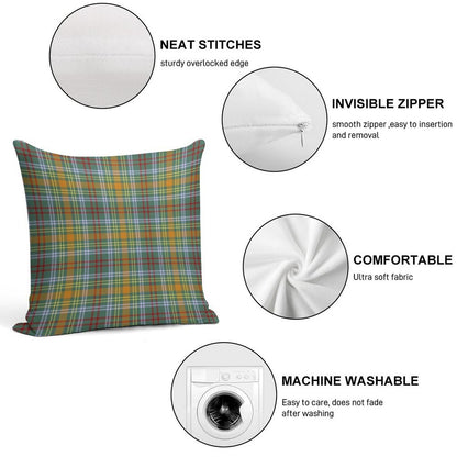 O'Brien Tartan Pattern Colorful Irish Plaid Soft Luxury Feel Throw Pillow