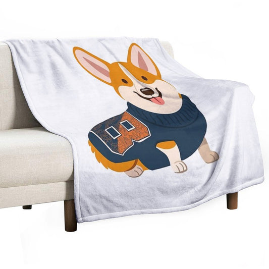 Bucknell Corgi Throw Blanket