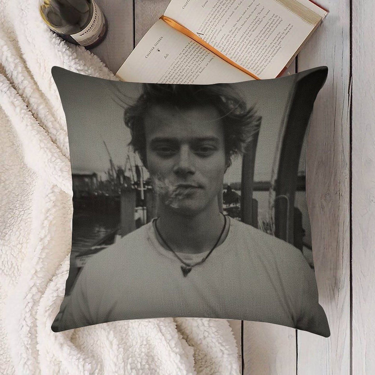 JJ Rudy Pankow Outer Banks Netflix Linen Throw Pillow Cover