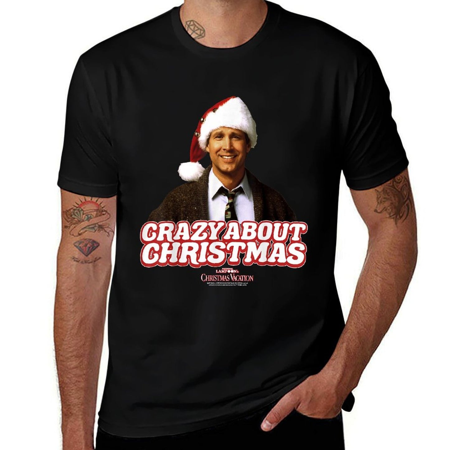 National Lampoons Christmas Vacation Crazy About Christmas  Summer-ready Fabric T-Shirt