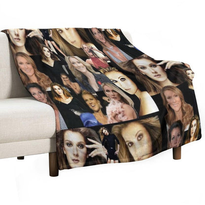 Celine Dion Collage Throw Blanket