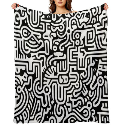 Pop Art Abstract Throw Blanket
