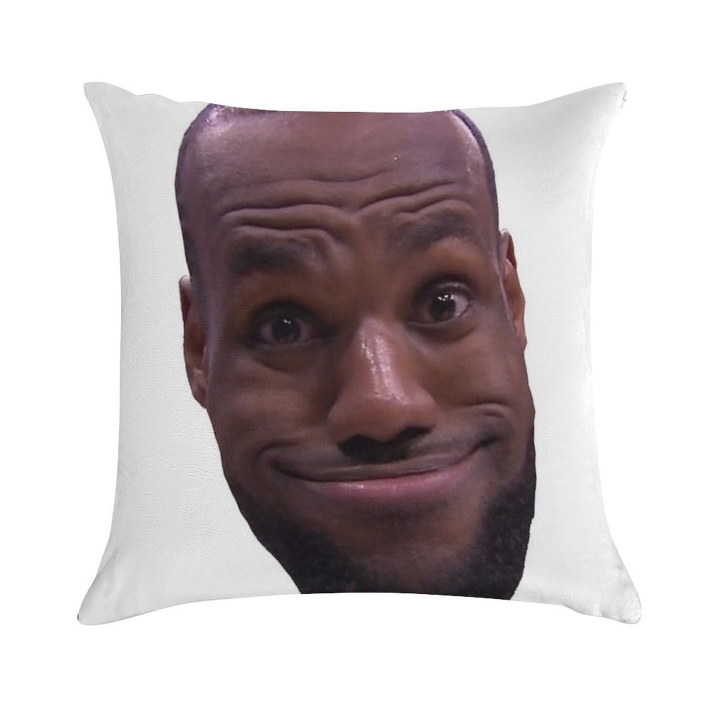 Lebron James Goofy Face Soft Skin-Friendly Throw Pillow