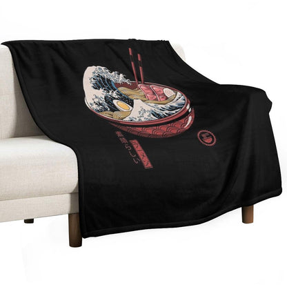 Great Ramen Wave Throw Blanket