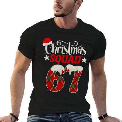 Funny 67 Six Seven Meme Brainrot 67 Christmas Squad  Soft T-Shirt