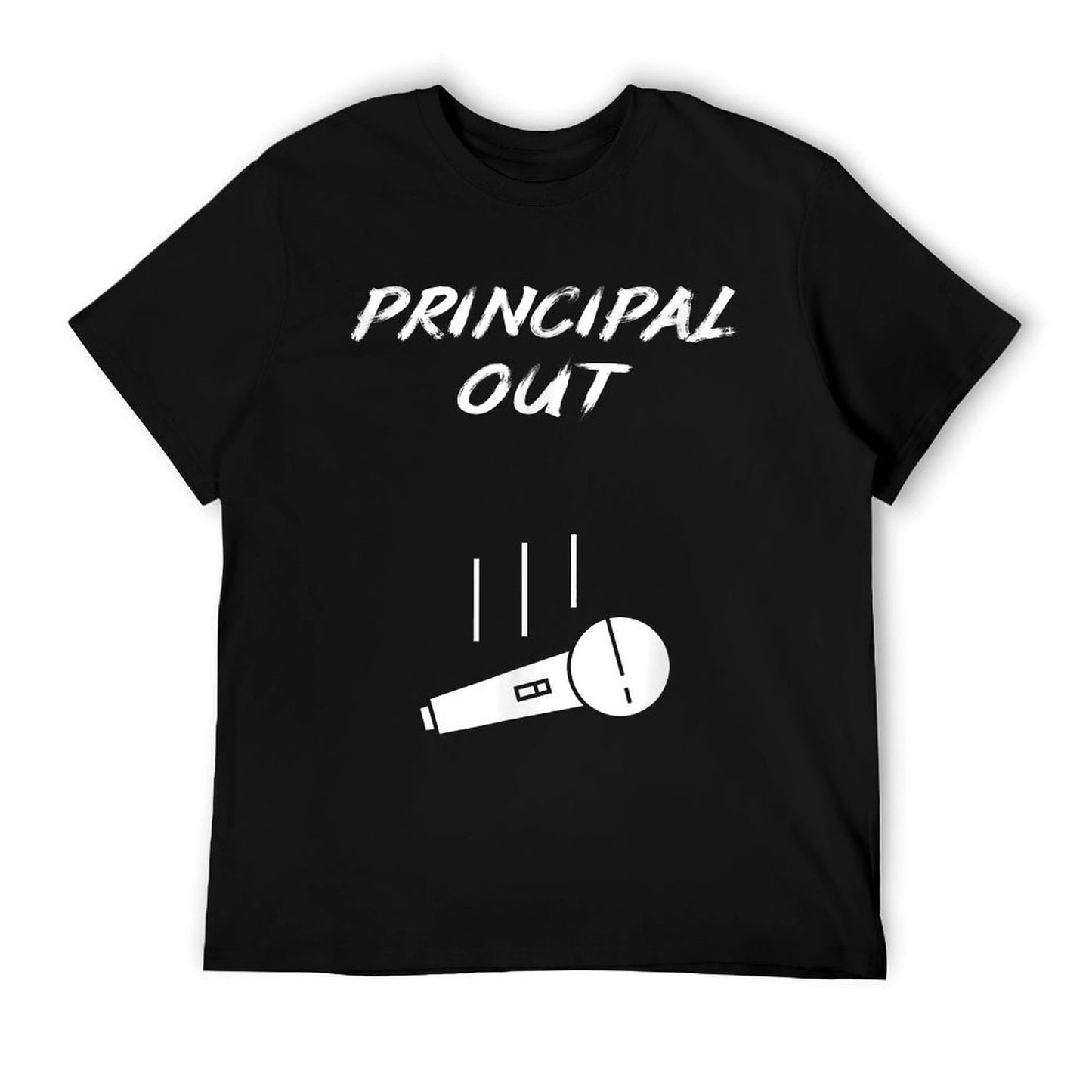 Retired Principal Out Retirement Mic Drop End Of Year Funny T-Shirt