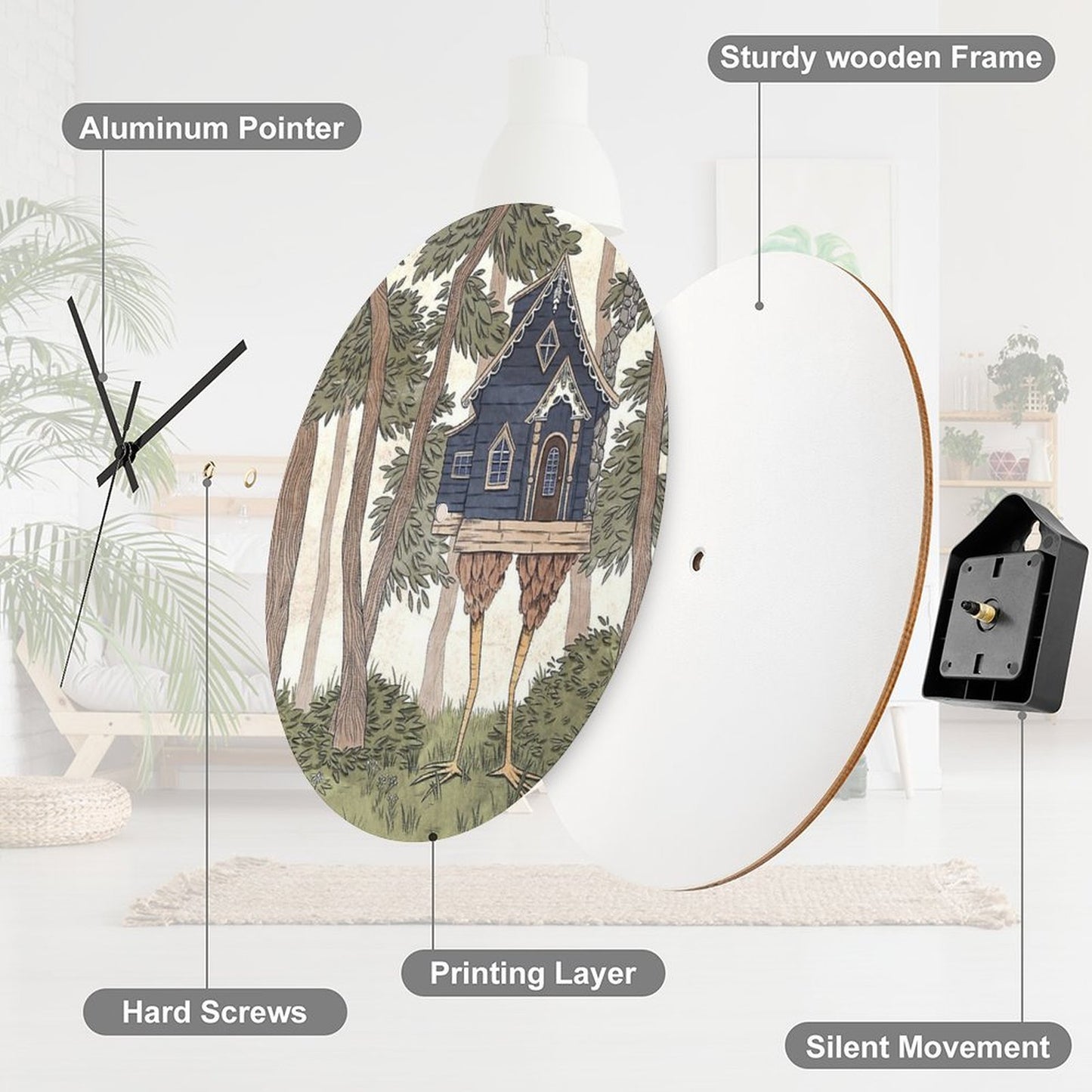 Baba Yaga's House Wall Clock