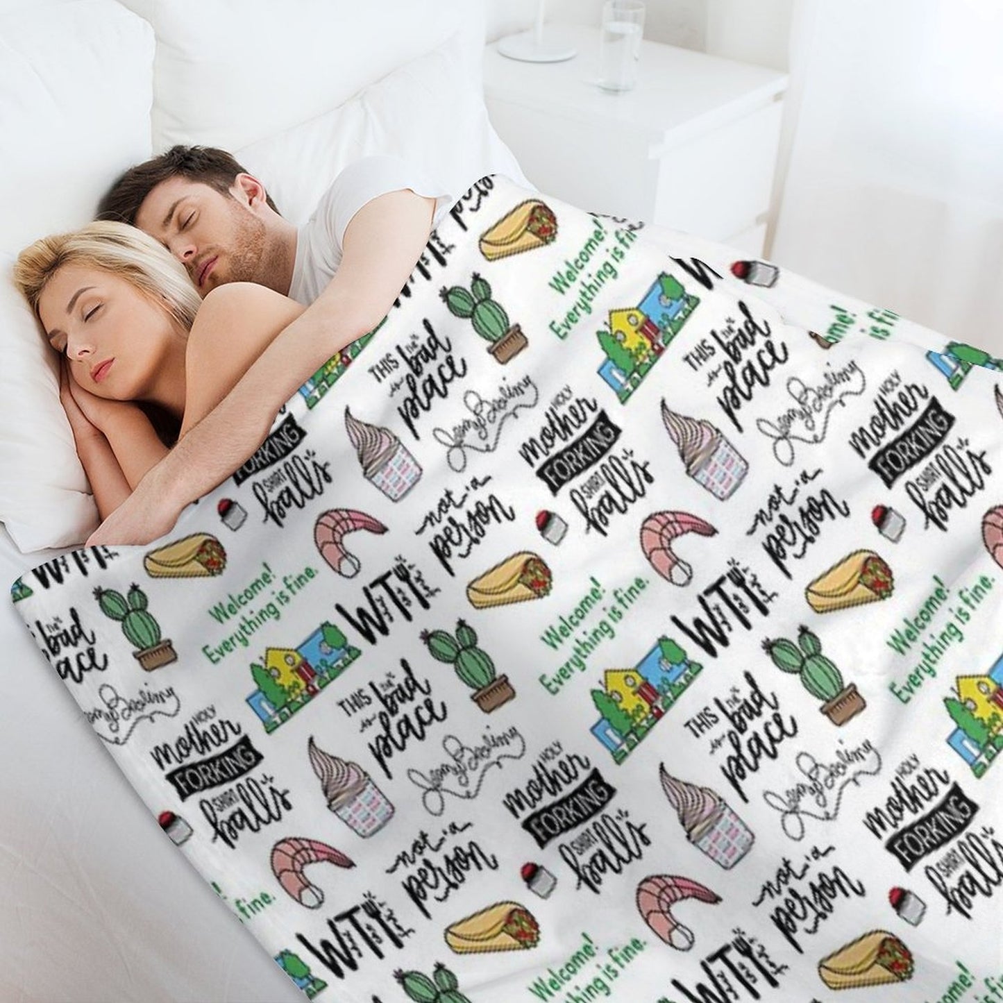 The Good Place TV Show Art Throw Blanket