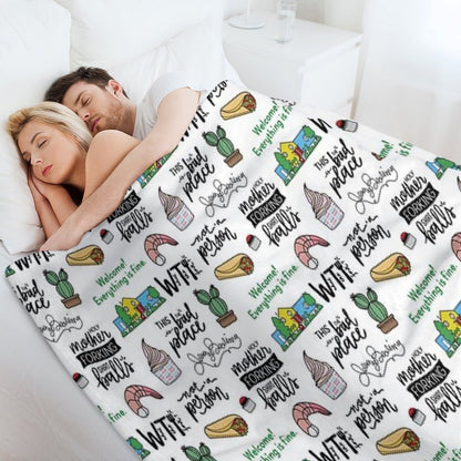 The Good Place TV Show Art Throw Blanket