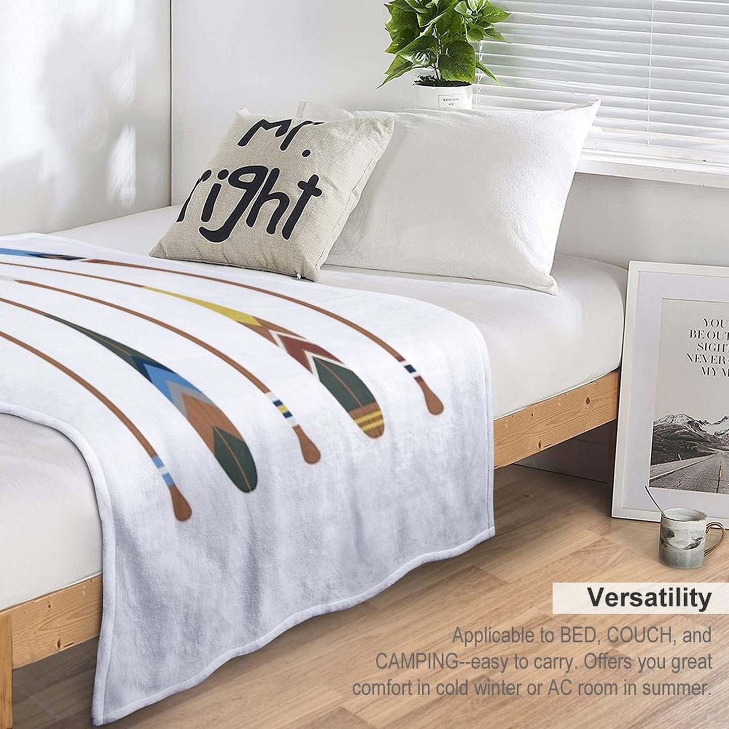 Painted Oars Throw Blanket