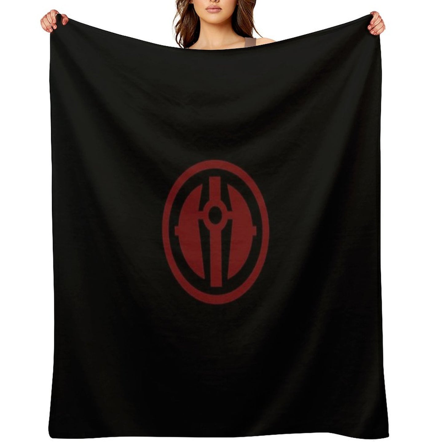Darth Revan Emblem in Red Throw Blanket