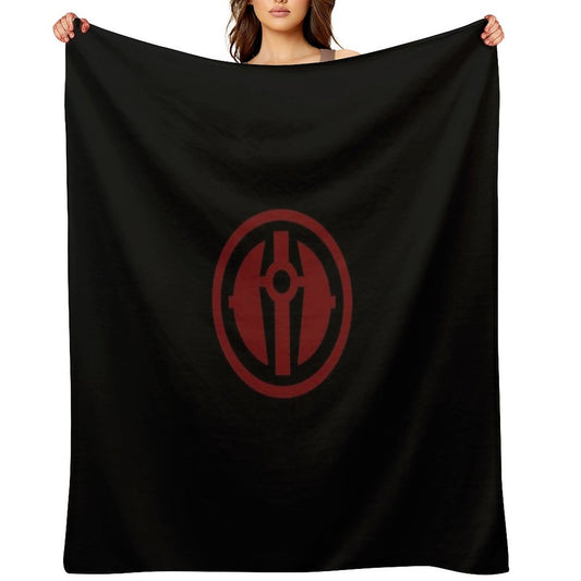 Darth Revan Emblem in Red Throw Blanket