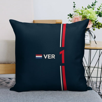 F1 2022 - #1 Verstappen Linen Throw Pillow Cover