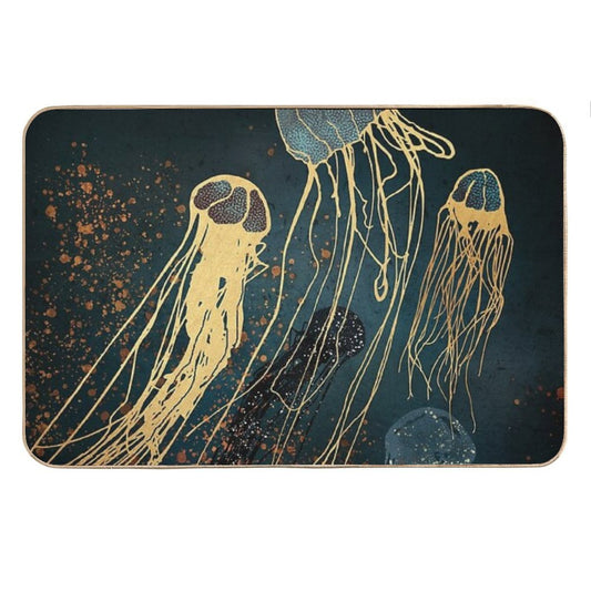 Metallic Jellyfish Bath Mat