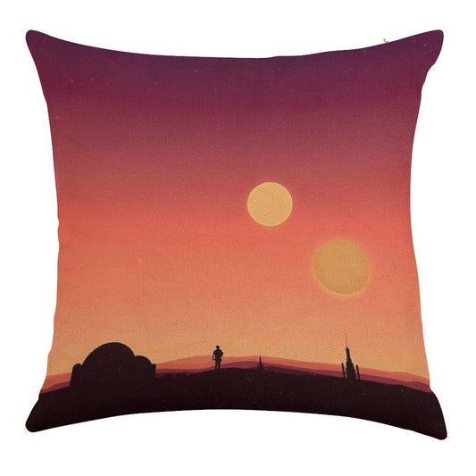Tatooine Linen Throw Pillow Cover