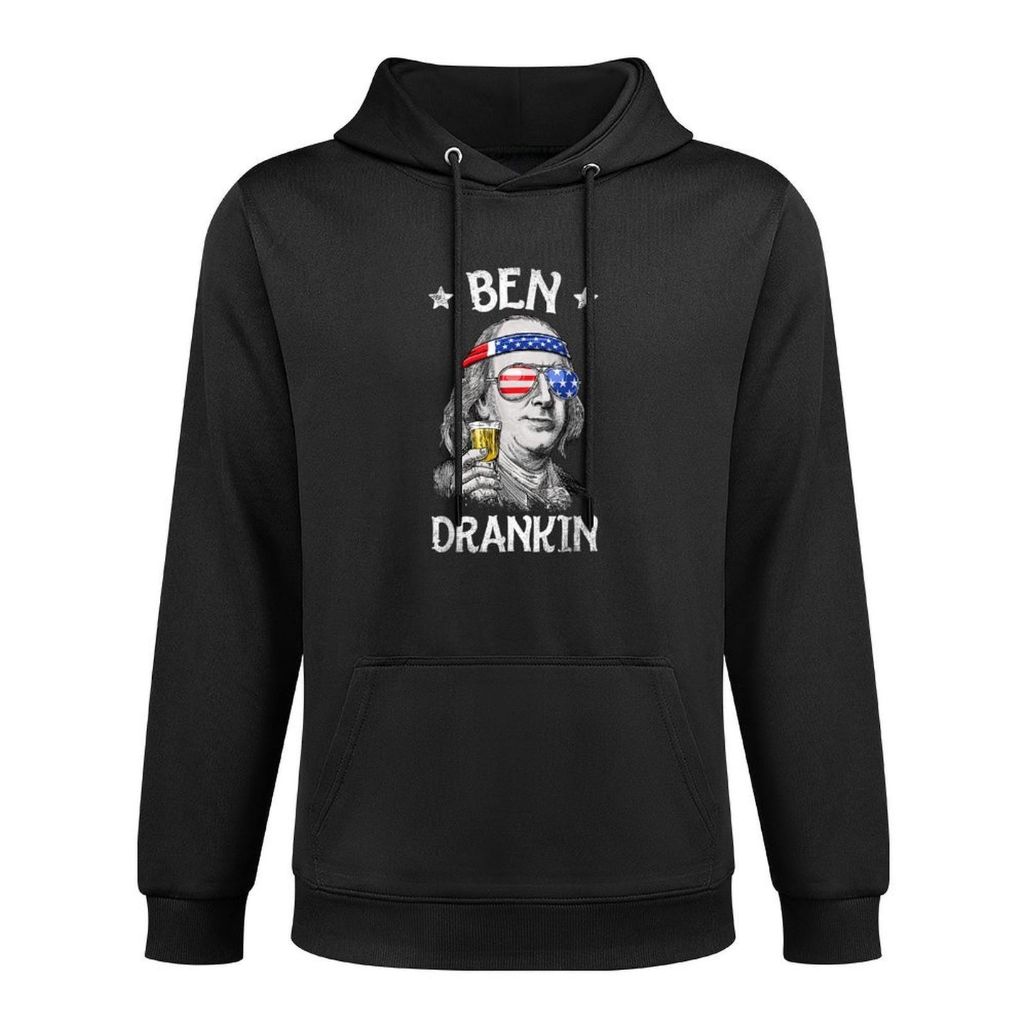 Ben Drankin 4th of July Benjamin Franklin Men Women USA Versatile Streetwear Hoodie