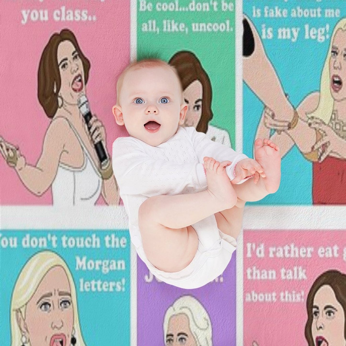 Real Housewives NY Drama Throw Blanket