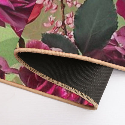 Antique Green Botanical Flower Rose Botanical Garden  Nightgarden Bath Mat
