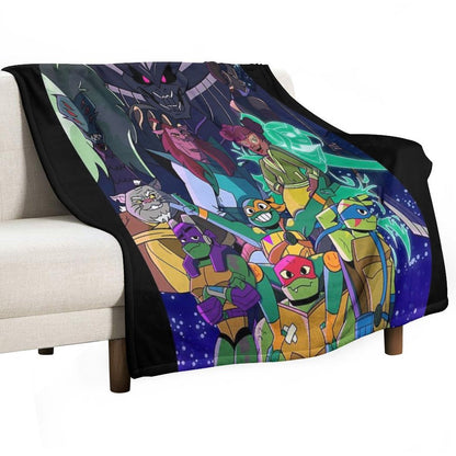 Rise of The Teenage Mutant Ninja Turtles Finale Throw Blanket
