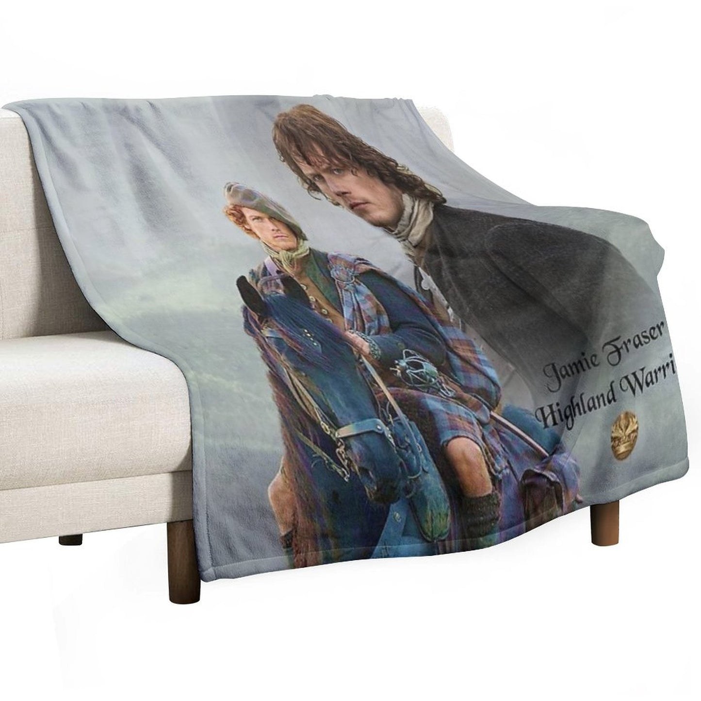 Jamie Fraser-Highland WarriorOutlander Throw Blanket