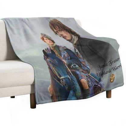 Jamie Fraser-Highland WarriorOutlander Throw Blanket
