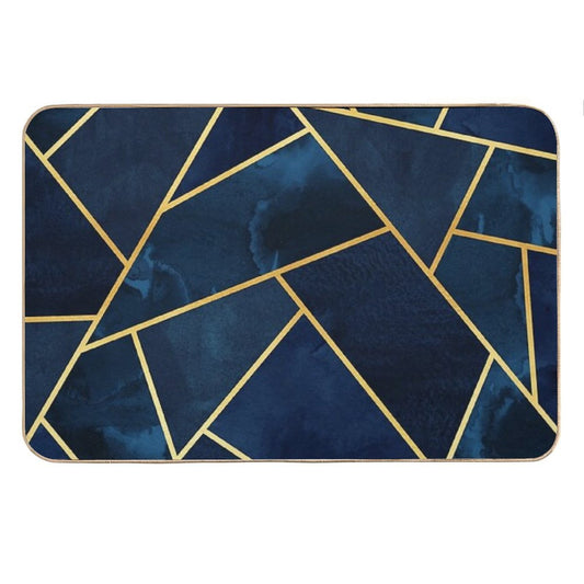 Navy & Gold Geo Bath Mat