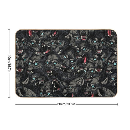Wolf Pack Pattern  Slip-Resistant Bath Mat