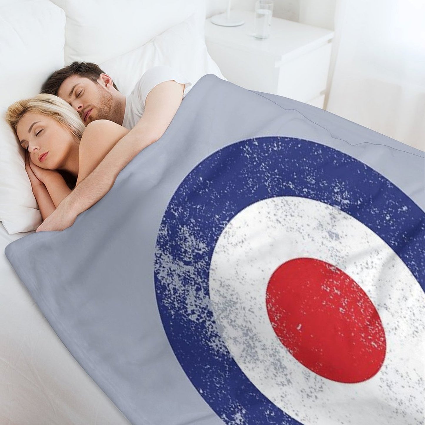 RAF Type D Roundel - Mod Target Logo Throw Blanket
