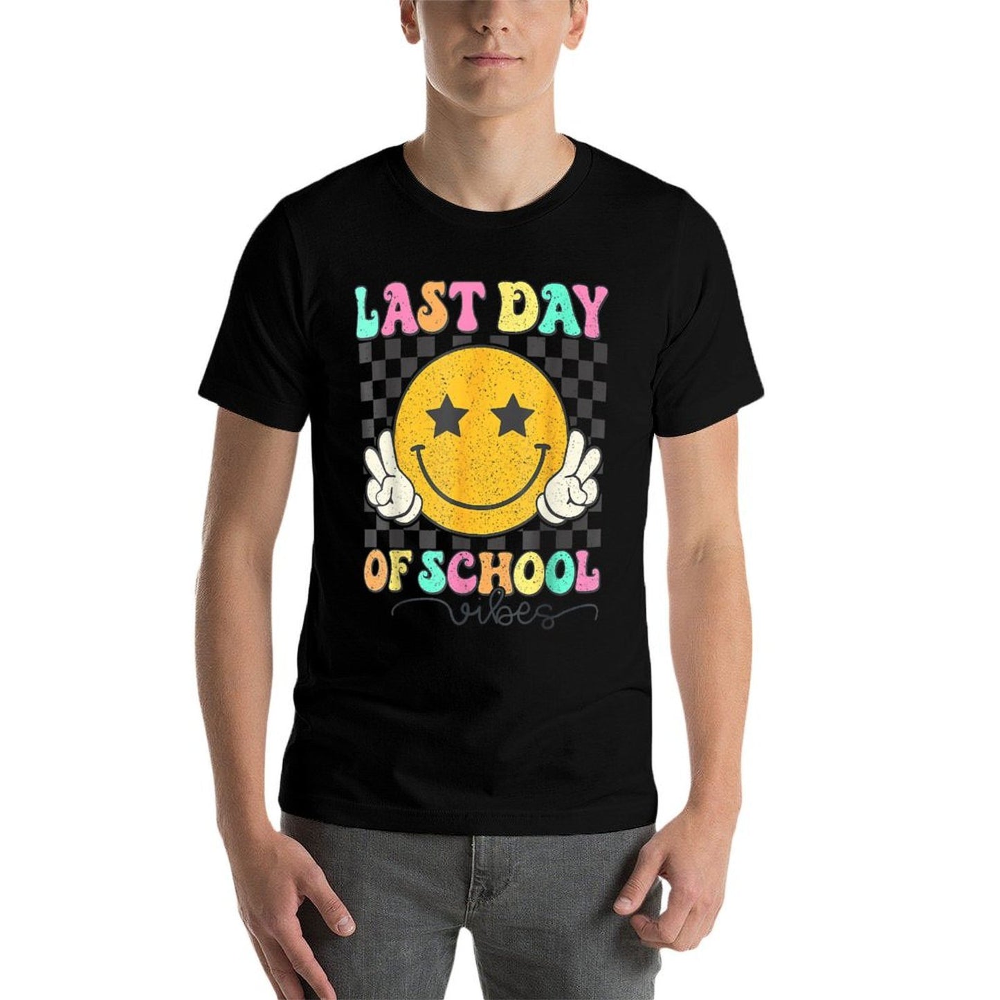 Last Day Of School Vibes Cute End Of School Kids Girls  Breathable T-Shirt