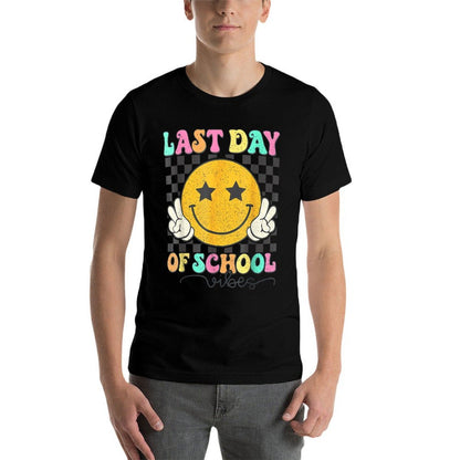 Last Day Of School Vibes Cute End Of School Kids Girls  Breathable T-Shirt