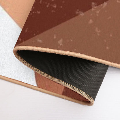 Terracotta Abstract 70 - Modern, Contemporary Art - Abstract Organic Shapes - Minimal - Brown Bath Mat