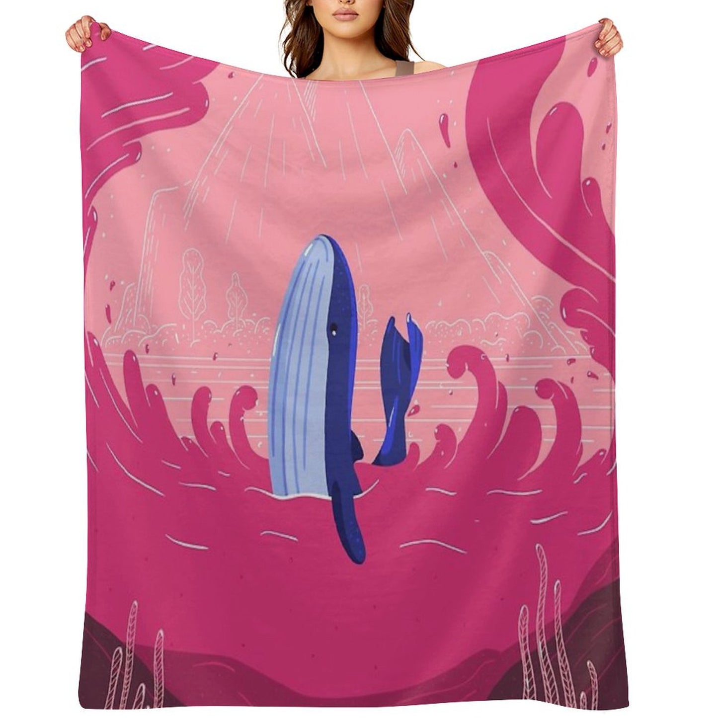Whale Throw Blanket