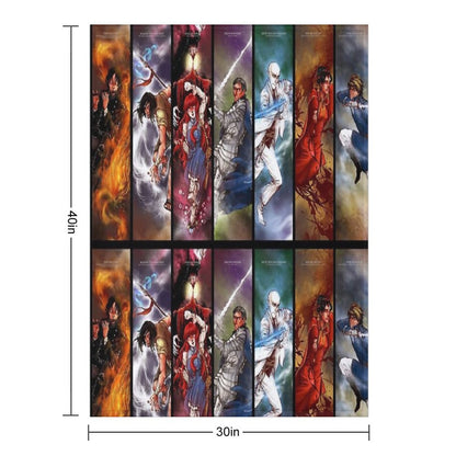 The Stormlight Archive Epic Fantasy Novel 2022 By Brandon Sanderson Character Fanart Collage Throw Blanket