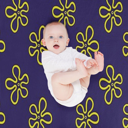 Spongebob's Floral Pattern (Purple) Throw Blanket