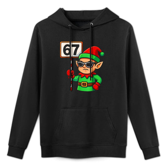 Funny Elf Six Seven 6 7 Meme Christmas Costume 67 Women Kids Pilling-Resistant Hoodie