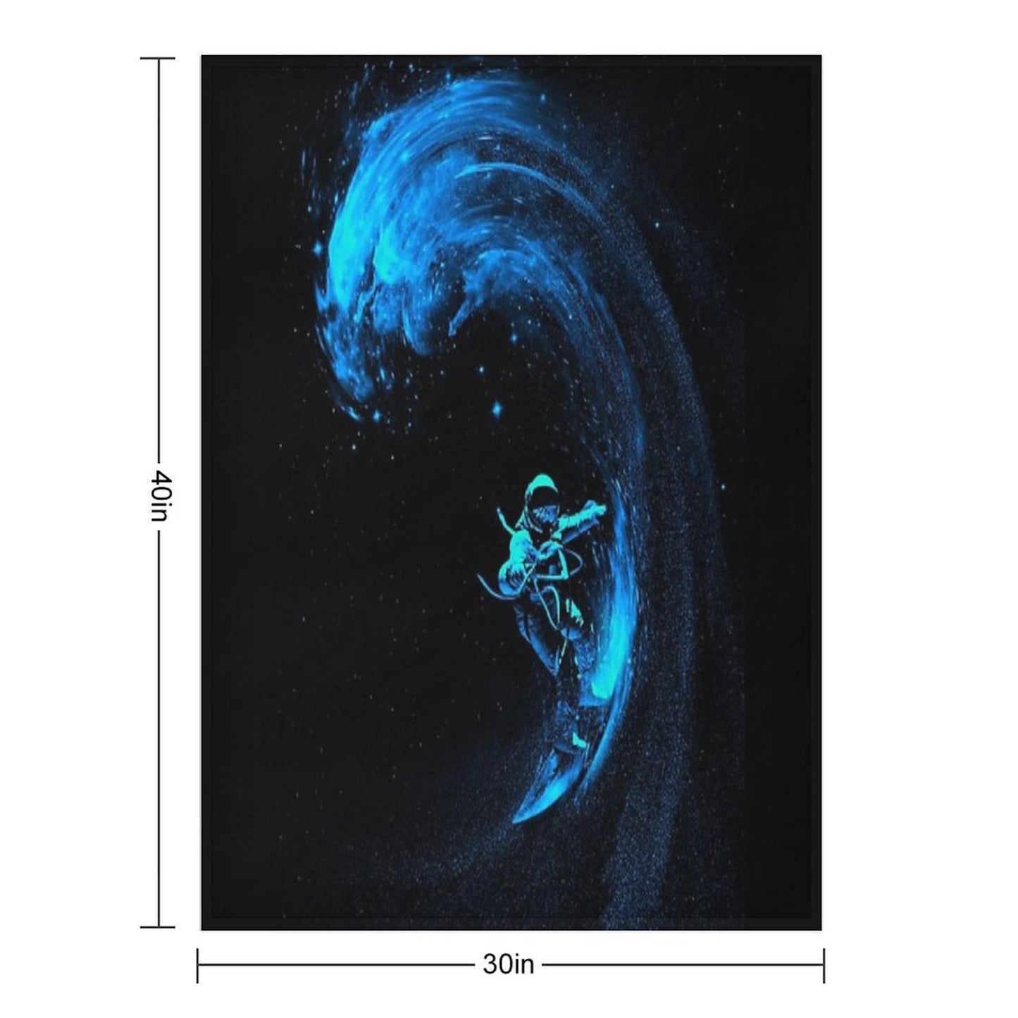 Space Surfing Throw Blanket
