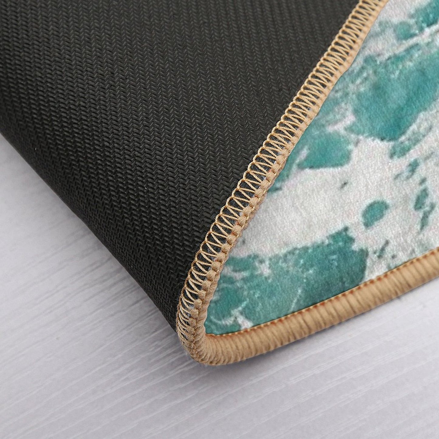 Blue Ocean Waves Bath Mat