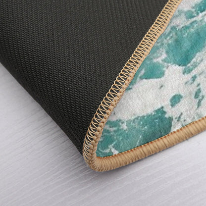 Blue Ocean Waves Bath Mat