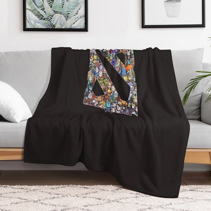 All Heroes in Dota 2 Logo, Dota, Dota 2, Hero, Thunder Predator Rtz, Nigma, Og, Secret, Eg, Funny Throw Blanket
