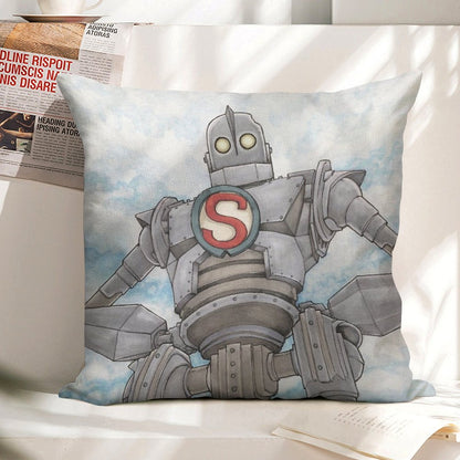 The Iron Giant Animated Movie Linen Throw Pillow Cover