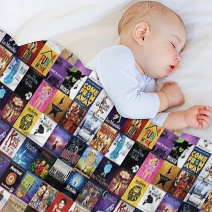Musicals Collage Throw Blanket