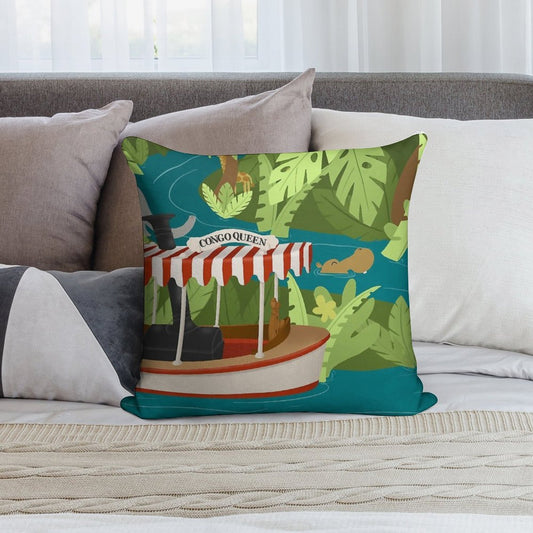 Cruising The Jungle Soft Skin-Friendly Throw Pillow