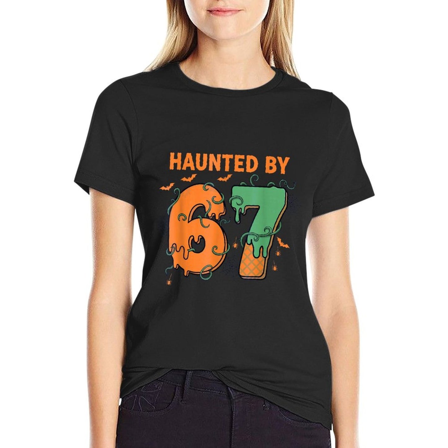 Haunted by 67 Funny Halloween Ghosts  Lightweight T-Shirt