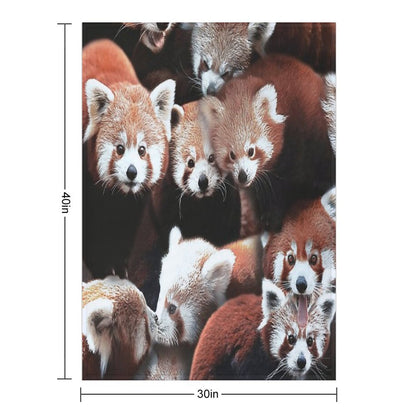 Red Pandas Throw Blanket